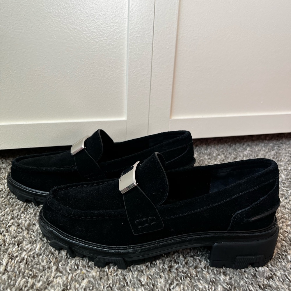Rag & Bone Women’s New Black Suede‎ Shiloh 2.0 Lug Loafers Size 9